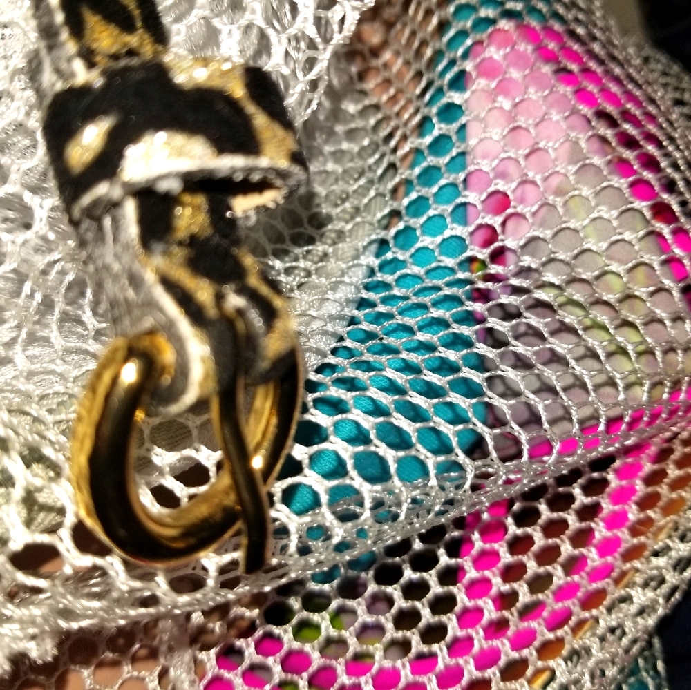 Express skinny leopard belt with gold accents